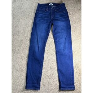 LOFT Dark Wash Super Soft Girlfriend Jean Women Size 25/0 Blue Denim Preppy